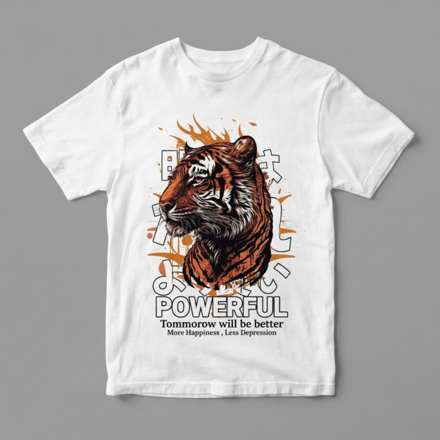 Tiger Power 3D Print T-Shirt by Kahvira Clothing