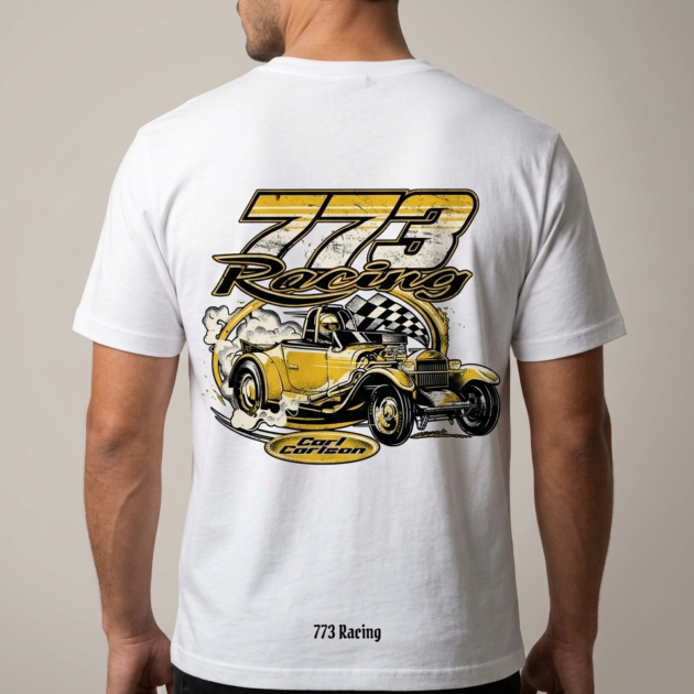 Classic Racing 773 Print T-Shirt by Kahvira Clothing