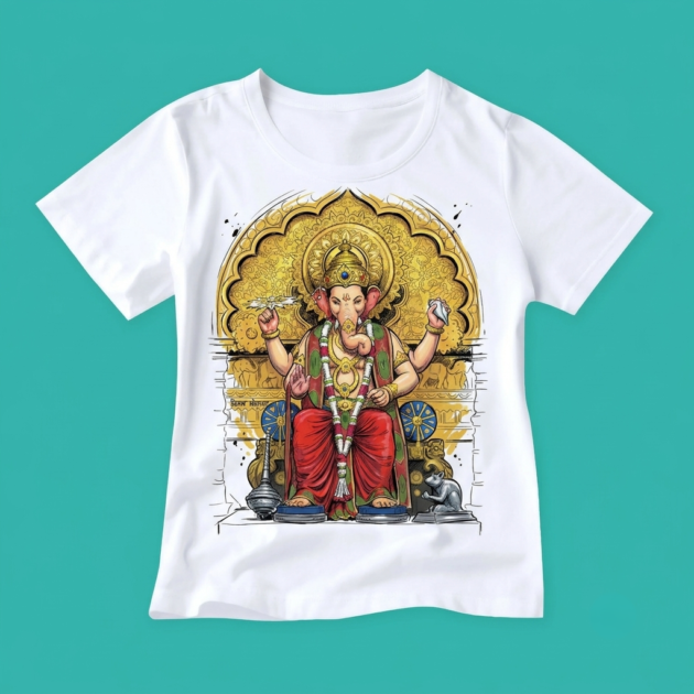 Lalbaug Old Memory Print T-Shirt by Kahvira Clothing