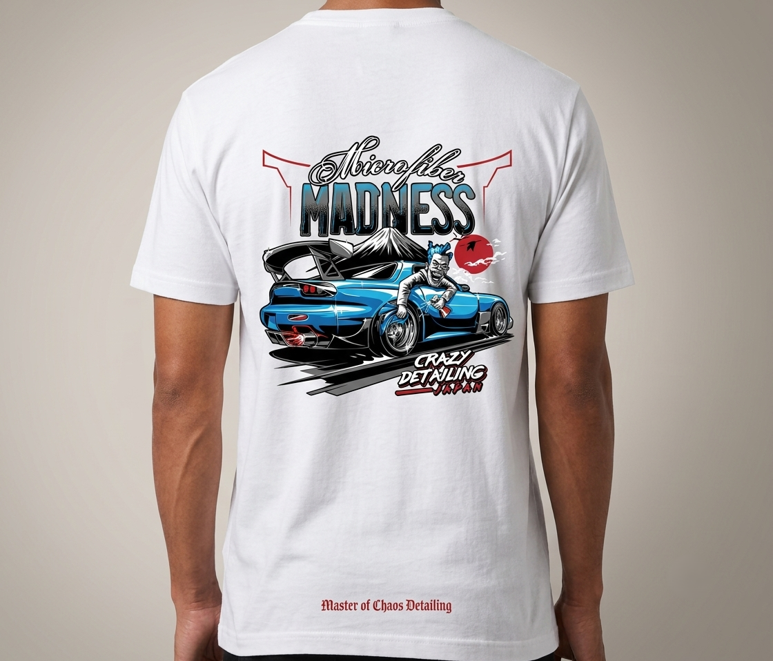Madness of the Drift Car Print T-Shirt by Kahvira Clothing
