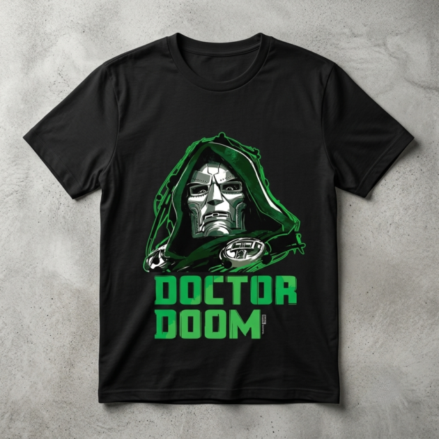 Dr. Doom Print T-Shirt by Kahvira Clothing