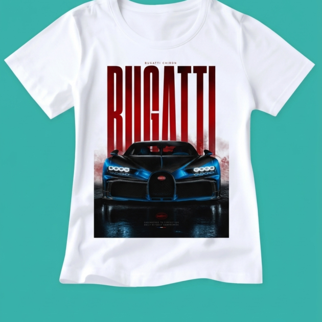 Bugatti Hypercar Print T-Shirt by Kahvira Clothing