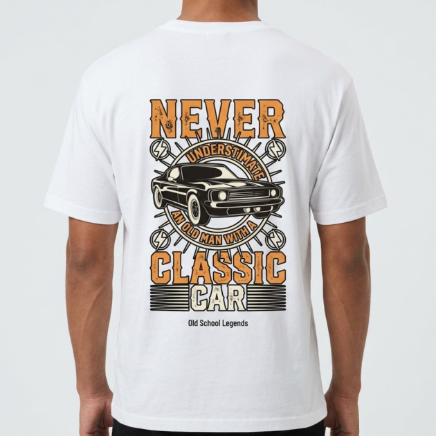 Classic Car Print T-Shirt by Kahvira Clothing